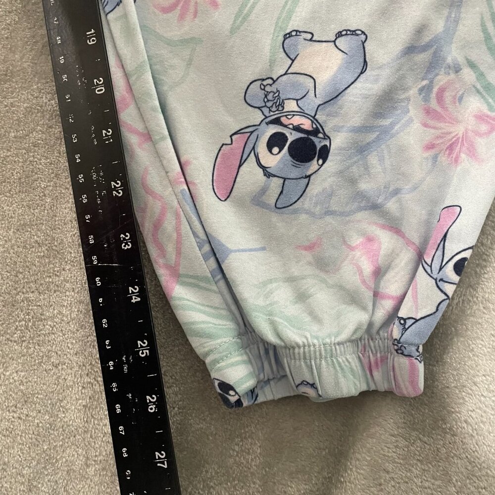 Disney Lilo & Stitch Blue Tropical Floral Jogger Pajama Pants Size 3X( 22W/24W) - Picture 9 of 9